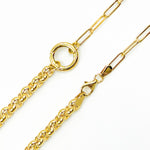 Load image into Gallery viewer, 000HVH9604069. 14K Solid Gold Paperclip and Rolo Fancy Necklace