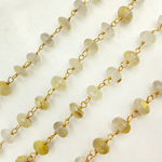 Load image into Gallery viewer, Golden Rutile Gold Plated 925 Sterling Silver Wire Chain.