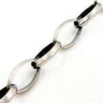 Load image into Gallery viewer, Oxidized Sterling Silver Marquise Shape Link Chain
