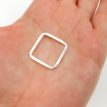 Load image into Gallery viewer, SS1SS. 20MM White Sterling Silver Brushed Square Connector