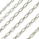 Load image into Gallery viewer, Oxidized Sterling Silver Smooth Long and Short Link Chain