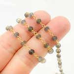 Load image into Gallery viewer, Black Moonstone Wire Chain