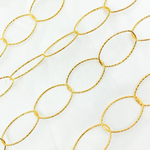 Load image into Gallery viewer, Gold Plated 925 Sterling Silver Diamond Cut Oval Link Chain.