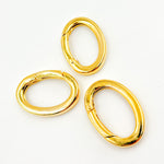 Load image into Gallery viewer, 28MM Gold-plated Sterling Silver Oval Clasp