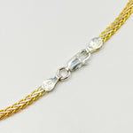 Load image into Gallery viewer, Sterling Silver and Gold Plated Flat Wheat Necklace