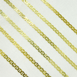 Load image into Gallery viewer, Gold Plated 925 Sterling Silver Flat Marina Chain.