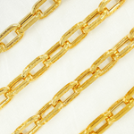 Load image into Gallery viewer, Gold Plated 925 Sterling Silver Thick Paperclip Chain