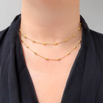 Load image into Gallery viewer, Gold Plated Sterling Silver Satellite Necklace