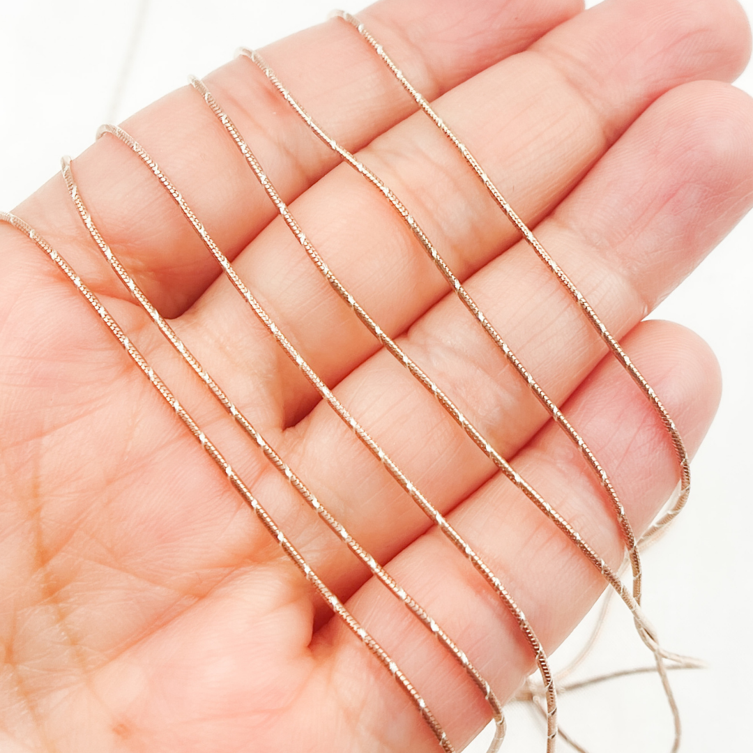 Rose Gold Plated 925 Sterling Silver Beading Chain