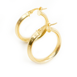 Load image into Gallery viewer, 15850024668. 14K Solid Gold Fancy Round Hollow Hoop Earrings