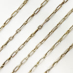 Load image into Gallery viewer, Oxidized Sterling Silver Long and Short Link Chain