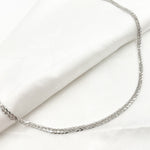 Load image into Gallery viewer, 14K Solid White Gold Wheat Chain