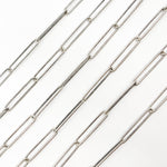 Load image into Gallery viewer, Oxidized Sterling Silver Smooth Long Paperclip Chain