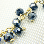 Load image into Gallery viewer, Coated Back Spinel Cluster Dangle Gold Plated Wire Chain.