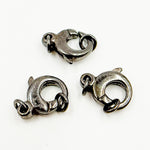Load image into Gallery viewer, 14MM Black Rhodium Sterling Silver Trigger Clasp