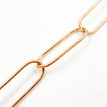 Load image into Gallery viewer, Rose Gold Plated Smooth Paperclip Chain