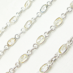 Load image into Gallery viewer, Cubic Zirconia Small Oval Shape Connected Chain