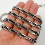 Load image into Gallery viewer, Y69OX. Oxidized Sterling Silver Double Curb Chain