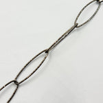 Load image into Gallery viewer, Oxidized Sterling Silver Diamond Cut Oval Link Chain