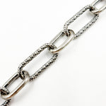 Load image into Gallery viewer, Oxidized Sterling Silver Paperclip Smooth & Diamond Cut Link Chain