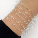 Load image into Gallery viewer, Sterling Silver Smooth Oval Link Chain