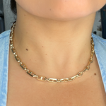 Load image into Gallery viewer, 568861G. 14K Yellow Hollow Gold Diamond Cut Mariner Link Chain