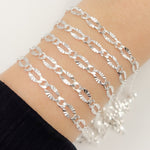 Load image into Gallery viewer, Sterling Silver Diamond Cut Marina Link Chain