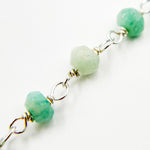 Load image into Gallery viewer, Amazonite White Sterling Silver Wire Chain