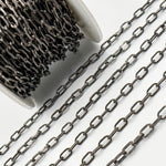 Load image into Gallery viewer, Oxidized Sterling Silver Flat Thick Cable Chain