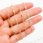 Load image into Gallery viewer, XM/901B/SP. 14K Sterling Silver and gold-filled fancy twisted oval link chain