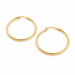 Load image into Gallery viewer, GER169. 14K Gold Hollow Hoop Earrings