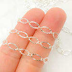 Load image into Gallery viewer, Sterling Silver Diamond Cut Oval Cable Chain