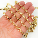 Load image into Gallery viewer, V64GP. Gold Plated 925 Sterling Silver Flat Oval Link Chain