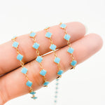 Load image into Gallery viewer, V315ENGF. 14K Gold Filled Enamel Clover Link Chains