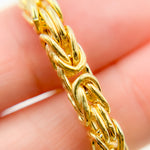 Load image into Gallery viewer, TRE003. 14K Solid Gold Hollow Byzantine Necklace