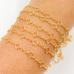 Load image into Gallery viewer, Gold Filled Clover Link Chain