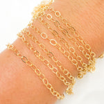 Load image into Gallery viewer, 14k Gold Filled Flat Round Link Chain