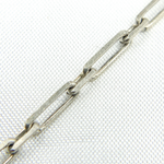 Load image into Gallery viewer, Oxidized Sterling Silver Diamond Cut Paperclip Chain