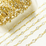 Load image into Gallery viewer, Cubic Zirconia Pear Shape Connected Chain.