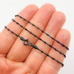 Load image into Gallery viewer, Black Rhodium Sterling Silver Satellite Necklace