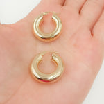 Load image into Gallery viewer, 15850000047. 14K Solid Gold Chunky Hollow Hoop Earrings