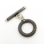Load image into Gallery viewer, Toggle3SS. Black Rhodium Sterling Silver Toggle Clasp