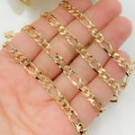 Load image into Gallery viewer, Gold Plated 925 Sterling Silver Ultra Flat Figaro Chain.