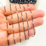 Load image into Gallery viewer, Oxidized 925 Sterling Silver Satellite Tube Chain