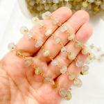 Load image into Gallery viewer, Golden Rutile Gold Plated 925 Sterling Silver Wire Chain