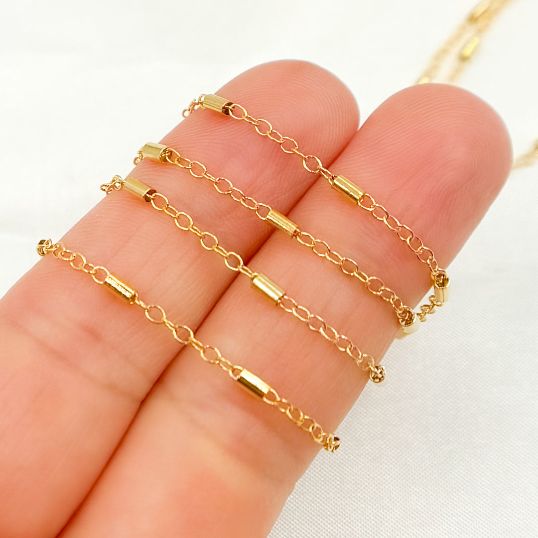 14K Gold-Filled Tube Size Satellite Chain