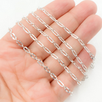 Load image into Gallery viewer, Sterling Silver Oval Diamond Cut Link Chain