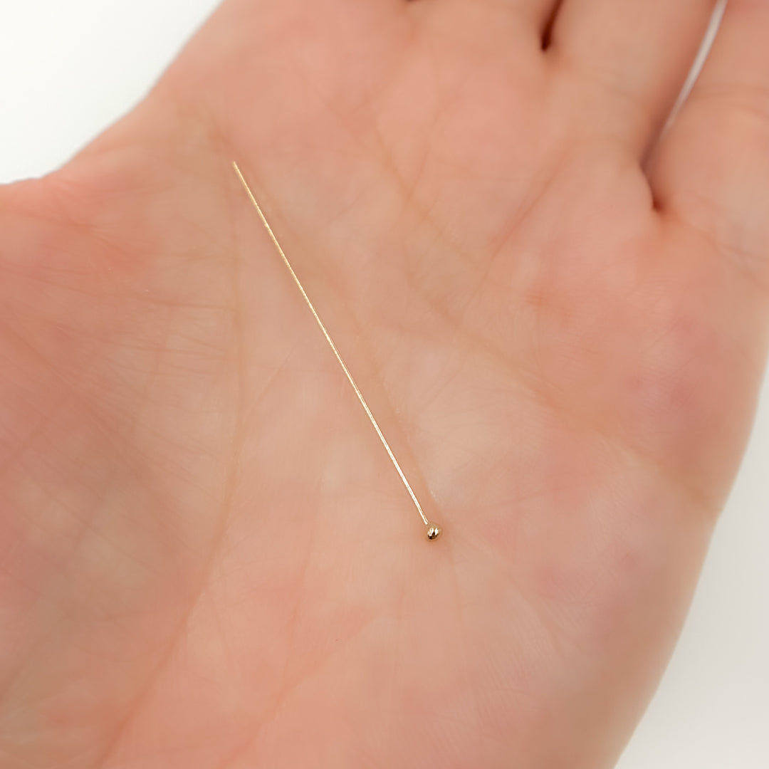 26 Gauge Gold-filled Ball 1.5 Inch Headpin