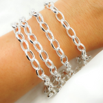 Load image into Gallery viewer, V23SS. Sterling Silver Smooth Oval Link Chain