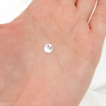 Load image into Gallery viewer, 6MM White Sterling Silver Brushed Round Flat Disc Charm with a Single Hole